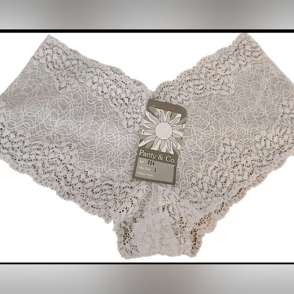 Panty & Co. 2-pc Lingerie All Lace Cheeky Boyshort & Top, Size L. Ref. 324. NWT - Picture 2 of 5